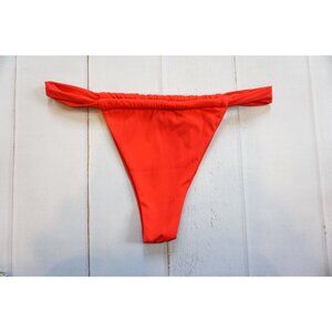 Red High-Cut Bikini Bottom w/ Elastic Waistband - Size L, NWOT